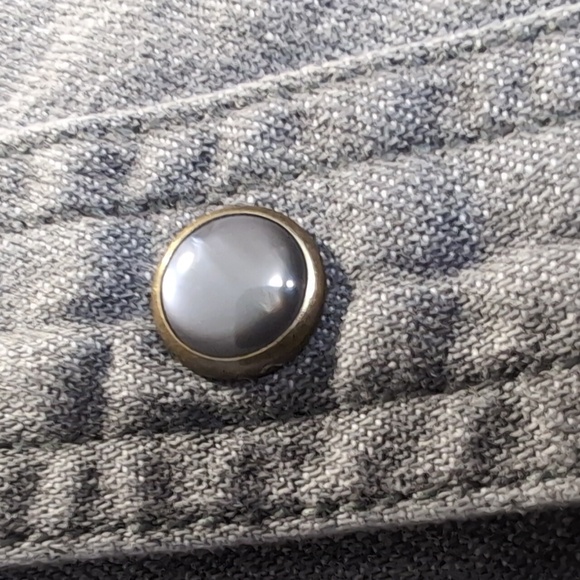 Tecovas Denim Pearl Snap Long Sleeve Western Shirt Size XL in Steel Gray - Picture 7 of 11